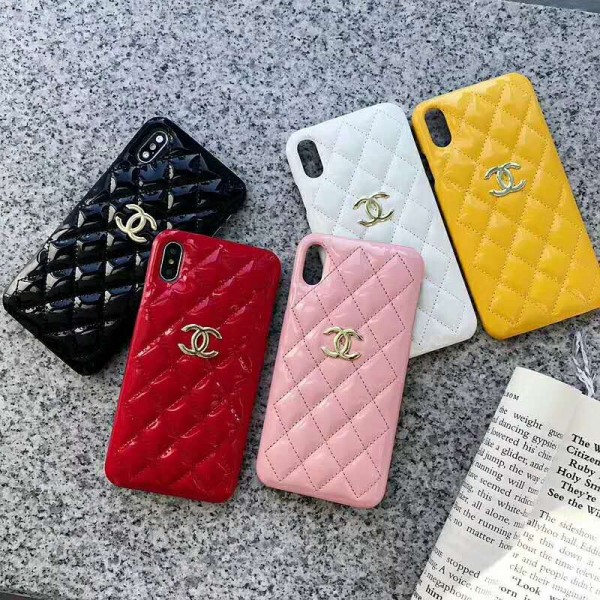 シャネル/Chanel iphone 12/11 pro max/xr/xs max/xsケースブランド キルティングiphone 12テンアールケース レディース向け エナメル アイフォン 8/7/6s plusケースファッションおしゃれ