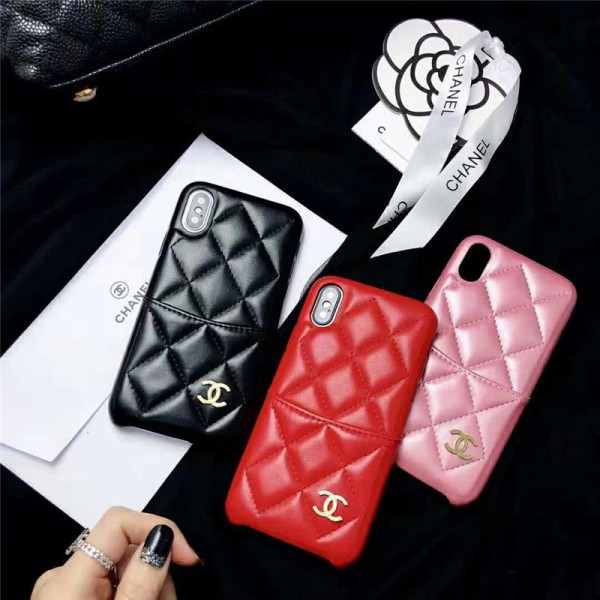 シャネル/chanel iphone 12/11 pro/11 pro max/SE2ケース ブランド iphone xr/xs maxケース 小香風 アイフォンx/12 maxケース カードポケット付きiphone 8/7 plusケース オシャレファッション菱形 