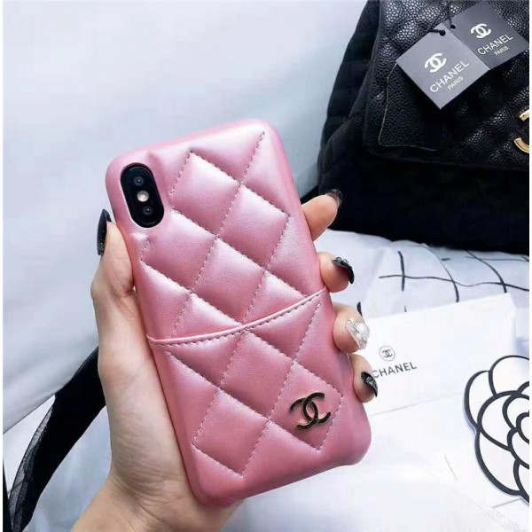 シャネル/chanel iphone 12/11 pro/11 pro max/SE2ケース ブランド iphone xr/xs maxケース 小香風 アイフォンx/12 maxケース カードポケット付きiphone 8/7 plusケース オシャレファッション菱形 