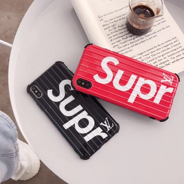 supreme xヴィトンコラボ iphone 12/11/11 pro maxケースチャンピオン iphone xr/xs maxケース 潮流個性 アイフォン x/se2/8/7 plusケース人気ファッションスーツケースデザイン