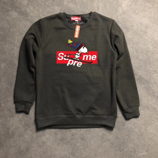  supreme シュプリーム パーカー お洒落カジュアル 丸首トップストーレーナ 裏起毛スウェット 男女兼用