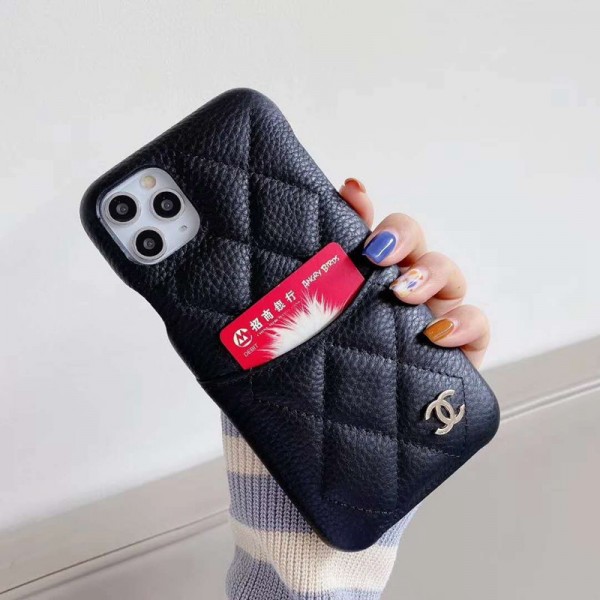 Chanel/シャネルアイフォン12/12 mini/12pro/12 pro maxケース キルティング 本革 iphone xs/x/8/7/se2ケース個性潮 ファッションシンプルiphone 11 pro/11/11 pro maxケースジャケット型 iphone12ケース 高級 人気