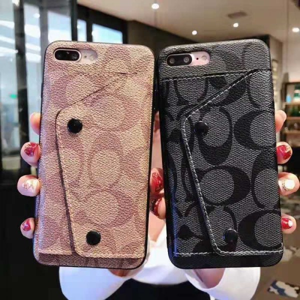 coach iPhone12/12mini/12pro/12pro max/xr/xs max/xs/11/11pro maxケース コーチ iphone x/8/7 plusスマホケース ブランド Iphone 6/6s Plusカバー ジャケット カード入れ