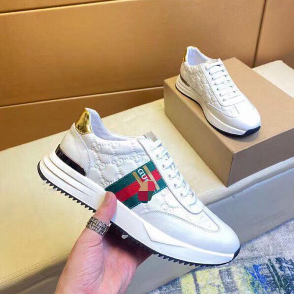 Gucci/グッチ スニーカー モノグラム メンズ 定番 シューズ 靴革製 潮流 軽いス