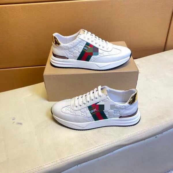 Gucci/グッチ スニーカー モノグラム メンズ 定番 シューズ 靴革製 潮流 軽いス