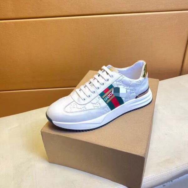 Gucci/グッチ スニーカー モノグラム メンズ 定番 シューズ 靴革製 潮流 軽いス