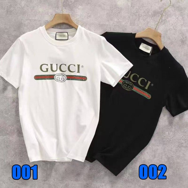 Gucciグッチ tシャツ半袖 潮流個性人気  丸首ソフトトップス キラキララインストーン男女向け